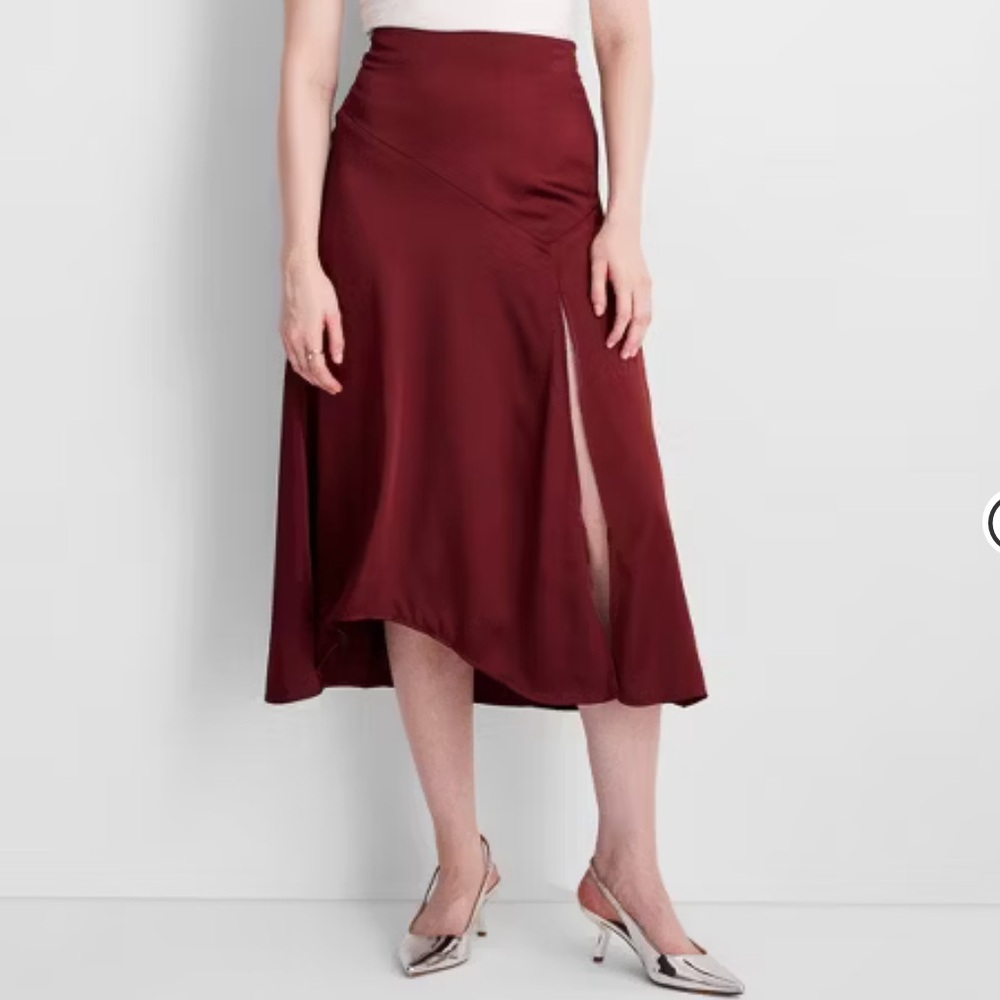 Target x Future Collective Burgundy Midi Skirt Sz XS